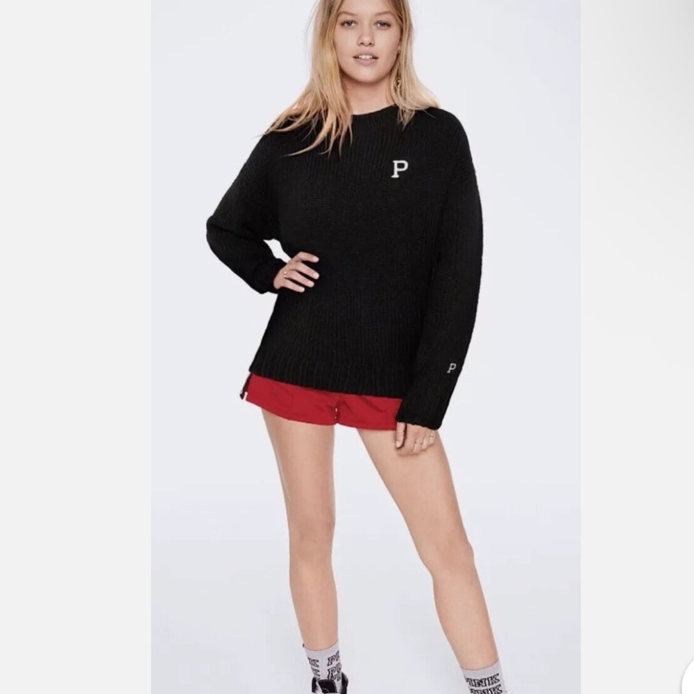 Victoria's Secret PINK Boyfriend Sweater Black Size M